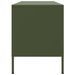 Meuble TV vert olive 100,5x39x50,5 cm acier - Photo n°7