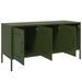 Meuble TV vert olive 100,5x39x50,5 cm acier - Photo n°9