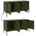 Meuble TV vert olive 100,5x39x50,5 cm acier - Photo n°10