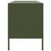 Meuble TV vert olive 100,5x39x50,5 cm acier - Photo n°7