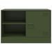 Meuble TV vert olive 67x39x44 cm acier - Photo n°6