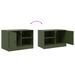 Meuble TV vert olive 67x39x44 cm acier - Photo n°10