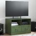 Meuble TV vert olive 67x39x44 cm acier - Photo n°1