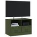 Meuble TV vert olive 67x39x44 cm acier - Photo n°4