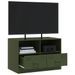 Meuble TV vert olive 67x39x44 cm acier - Photo n°5