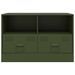 Meuble TV vert olive 67x39x44 cm acier - Photo n°6