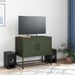 Meuble TV vert olive 68,5x39x60,5 cm acier - Photo n°3