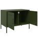 Meuble TV vert olive 68x39x50,5 cm acier - Photo n°9