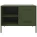 Meuble TV vert olive 68x39x50,5 cm acier - Photo n°6