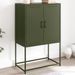 Meuble TV vert olive 68x39x60,5 cm acier - Photo n°1