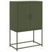 Meuble TV vert olive 68x39x60,5 cm acier - Photo n°2