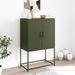 Meuble TV vert olive 68x39x60,5 cm acier - Photo n°3