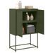 Meuble TV vert olive 68x39x60,5 cm acier - Photo n°5