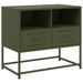 Meuble TV vert olive 68x39x60,5 cm acier - Photo n°2