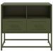 Meuble TV vert olive 68x39x60,5 cm acier - Photo n°6