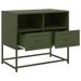 Meuble TV vert olive 68x39x60,5 cm acier - Photo n°9