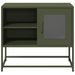 Meuble TV vert olive 68x39x60,5 cm acier - Photo n°1