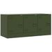 Meuble TV vert olive 99x39x44 cm acier - Photo n°2