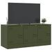 Meuble TV vert olive 99x39x44 cm acier - Photo n°5