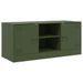 Meuble TV vert olive 99x39x44 cm acier - Photo n°2