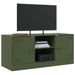 Meuble TV vert olive 99x39x44 cm acier - Photo n°4