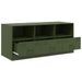 Meuble TV vert olive 99x39x44 cm acier - Photo n°7