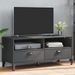 Meuble TV VIKEN gris anthracite bois de pin solide - Photo n°2