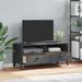 Meuble TV VIKEN gris anthracite bois de pin solide - Photo n°3