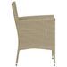 Meubles à dîner de jardin et coussins 3 pcs Poly rotin Beige - Photo n°6