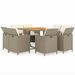 Meubles à dîner de jardin et coussins 9 pcs Poly rotin Beige - Photo n°2