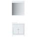 Meubles de salle de bain 2 pcs BERG blanc bois de pin massif - Photo n°1