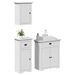 Meubles de salle de bain 3 pcs BODO blanc bois de pin massif - Photo n°1