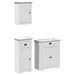 Meubles de salle de bain 3 pcs BODO blanc bois de pin massif - Photo n°2