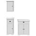 Meubles de salle de bain 3 pcs BODO blanc bois de pin massif - Photo n°4