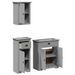 Meubles de salle de bain 3 pcs BODO gris bois de pin massif - Photo n°5