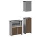 Meubles de salle de bain 3 pcs BODO gris bois de pin massif - Photo n°6