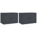 Meubles TV 2 pcs anthracite 67x39x44 cm acier - Photo n°2