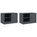 Meubles TV 2 pcs anthracite 67x39x44 cm acier - Photo n°2