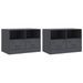 Meubles TV 2 pcs anthracite 67x39x44 cm acier - Photo n°2