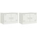 Meubles TV 2 pcs blanc 67x39x44 cm acier - Photo n°2