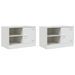 Meubles TV 2 pcs blanc 67x39x44 cm acier - Photo n°2