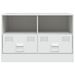 Meubles TV 2 pcs blanc 67x39x44 cm acier - Photo n°5