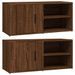 Meubles TV 2 pcs Chêne marron 80x31,5x36 cm Bois d'ingénierie - Photo n°1