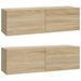 Meubles TV 2 pcs Chêne Sonoma 100x30x30 cm Bois d'ingénierie - Photo n°2