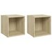 Meubles TV 2 pcs Chêne sonoma 37x35x37 cm - Photo n°1