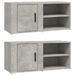 Meubles TV 2 pcs Gris béton 80x31,5x36 cm Bois d'ingénierie - Photo n°1