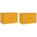 Meubles TV 2 pcs jaune moutarde 67x39x44 cm acier - Photo n°2