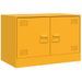 Meubles TV 2 pcs jaune moutarde 67x39x44 cm acier - Photo n°7