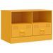 Meubles TV 2 pcs jaune moutarde 67x39x44 cm acier - Photo n°7