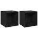 Meubles TV 2 pcs Noir 37x35x37 cm - Photo n°1